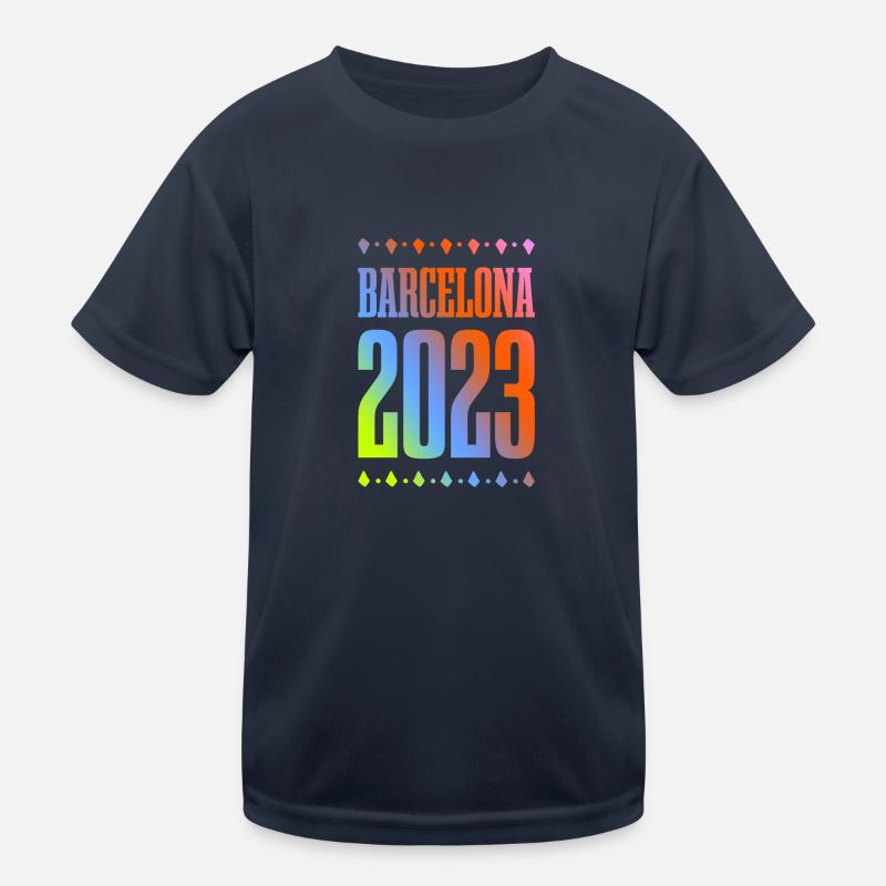 Barcelona 2023 Kinder Funktions-T-Shirt