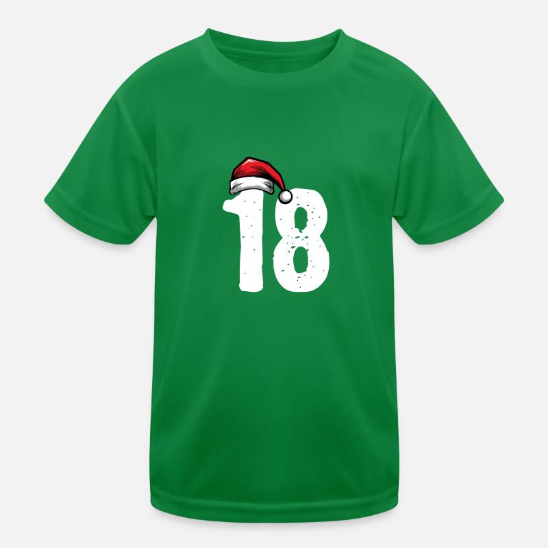 18 Numéro de Noël T-shirt sport Enfant