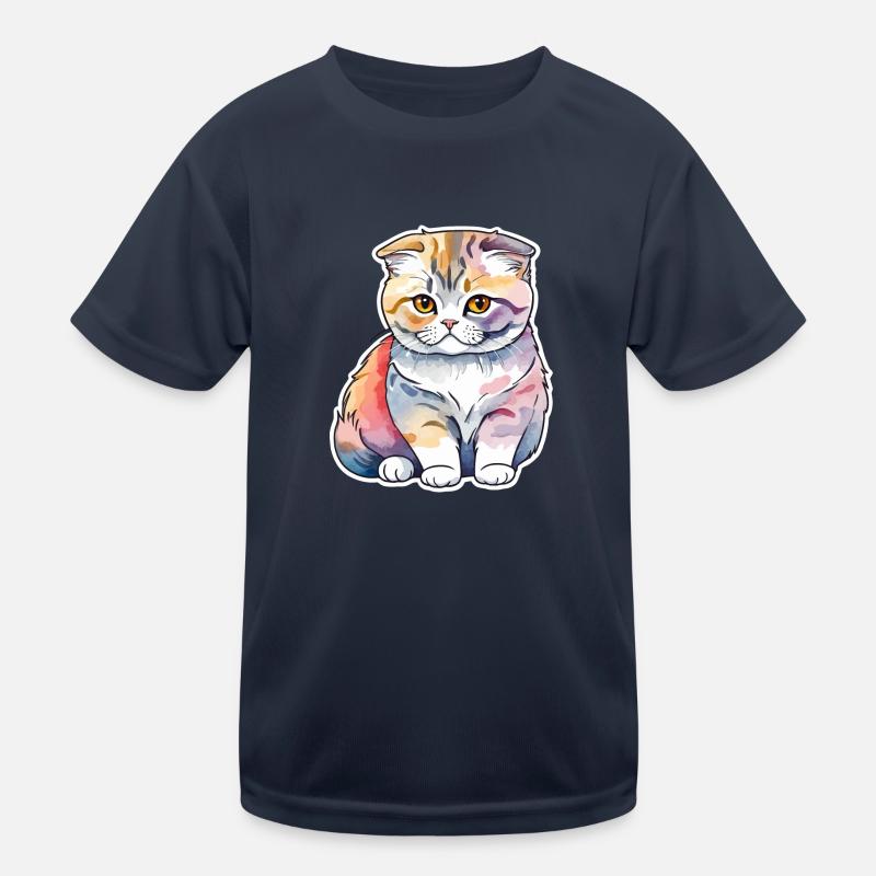 Scottish Fold Scottish Fold-Eared Cat Kids Functional T-Shirt