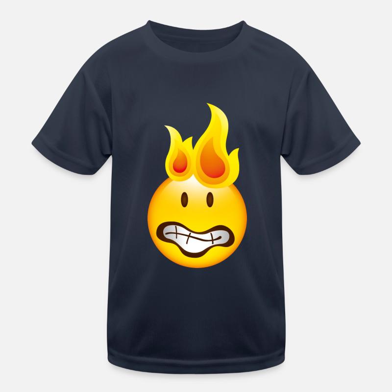 Smiley Burning Kids Functional T-Shirt