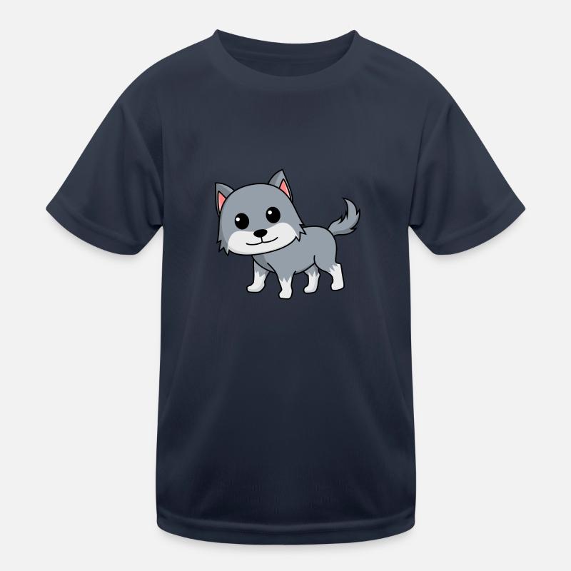 Wolf Comic Tier Kinder Funktions-T-Shirt