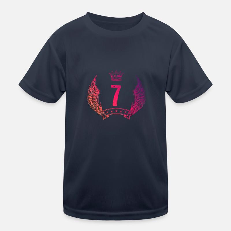7 Number crown Kids Functional T-Shirt