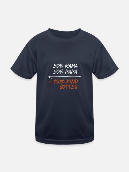 Kind Gottes - Kinder Funktions-T-Shirt - Navy - Vorne