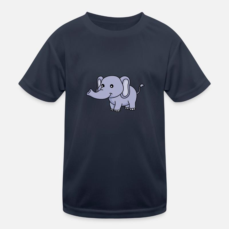Elefant Comic Kinder Funktions-T-Shirt