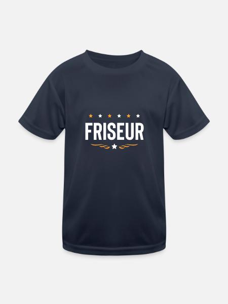 Friseur Beruf - Kinder Funktions-T-Shirt - Navy