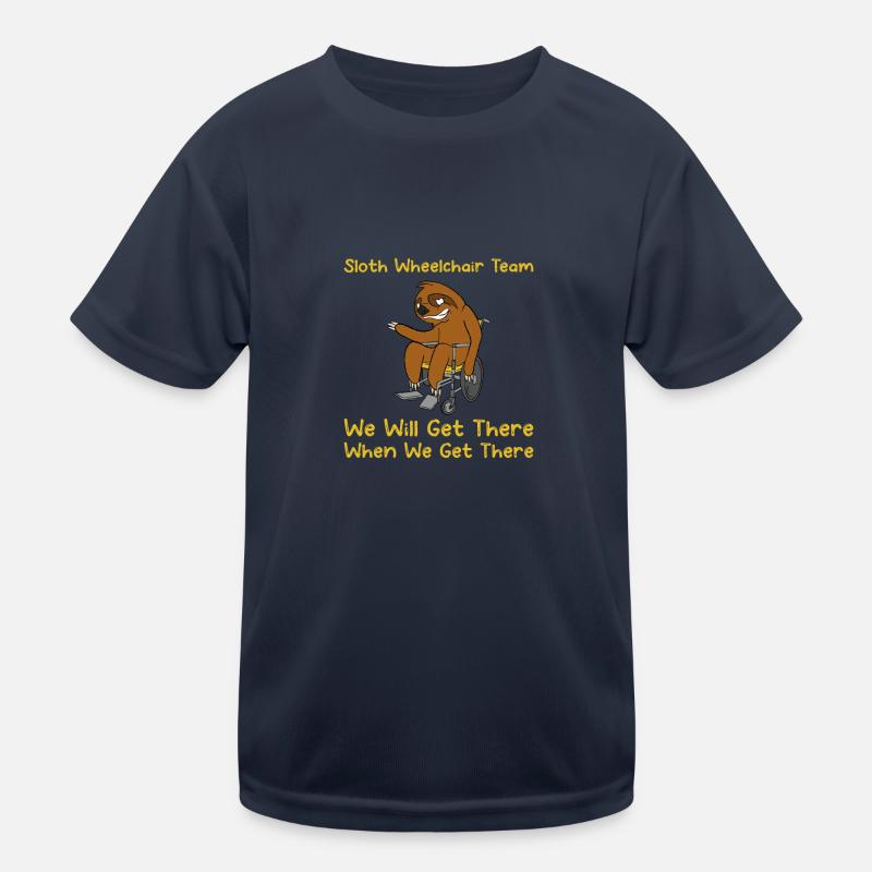 Sloth Wheelchair Disabled Disability Gift Kids Functional T-Shirt