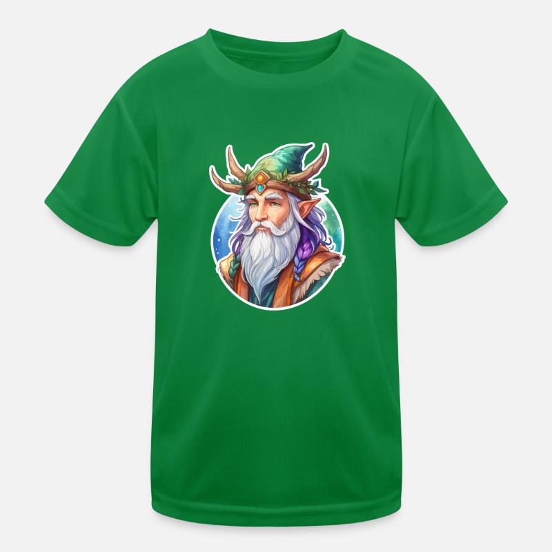 Druide Wasserfarben Kinder Funktions-T-Shirt