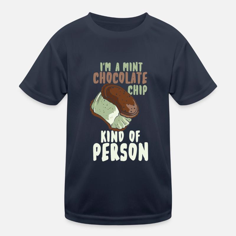 Minze-Schokolade-Chip Kinder Funktions-T-Shirt