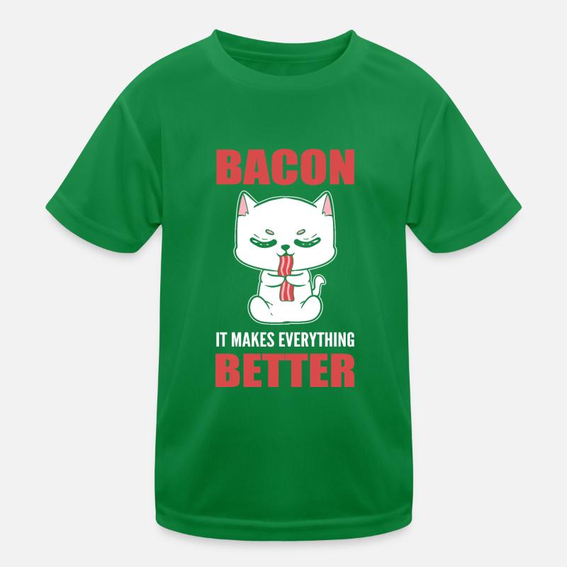 Bacon ça rend tout mieux Drôle Chef T-shirt sport Enfant