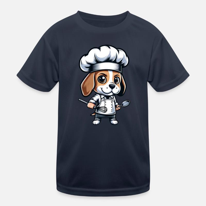 Süßer Beagle Koch Comic-Design Kinder Funktions-T-Shirt