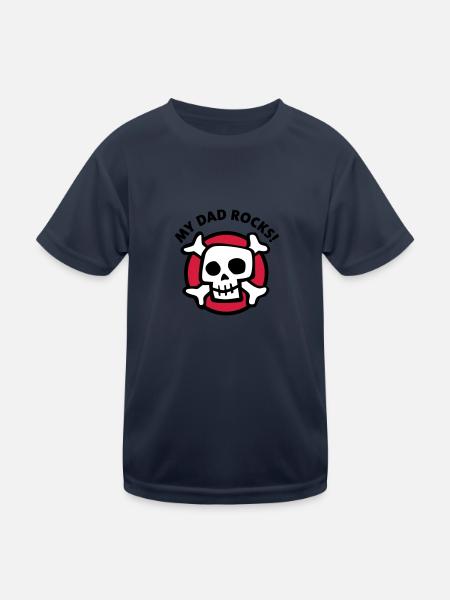 my_dad_rocks_3c - T-shirt sport Enfant - bleu marine - Devant