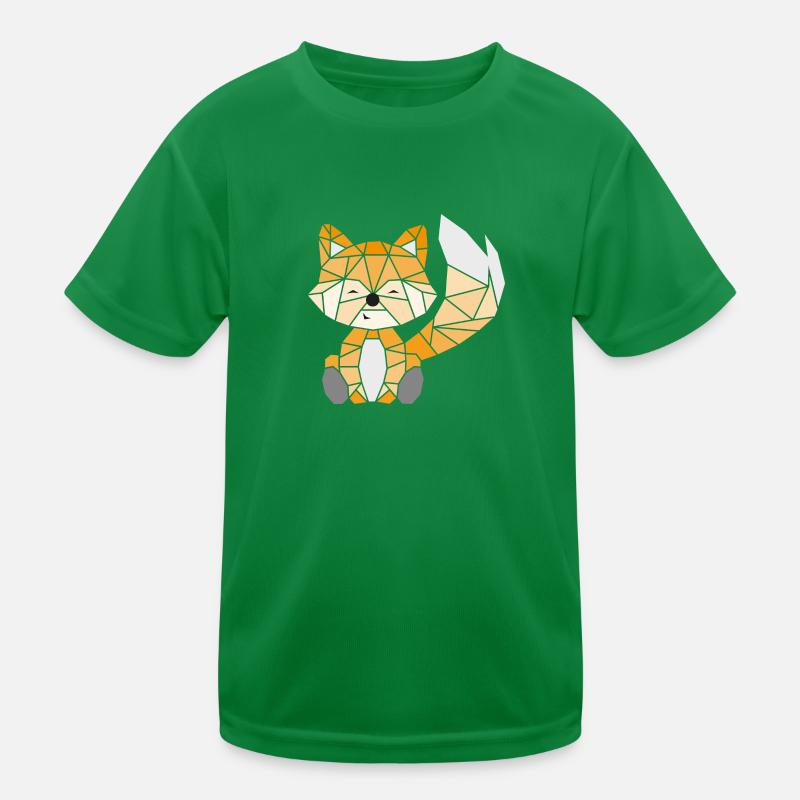 Fox geometrically colored Kids Functional T-Shirt