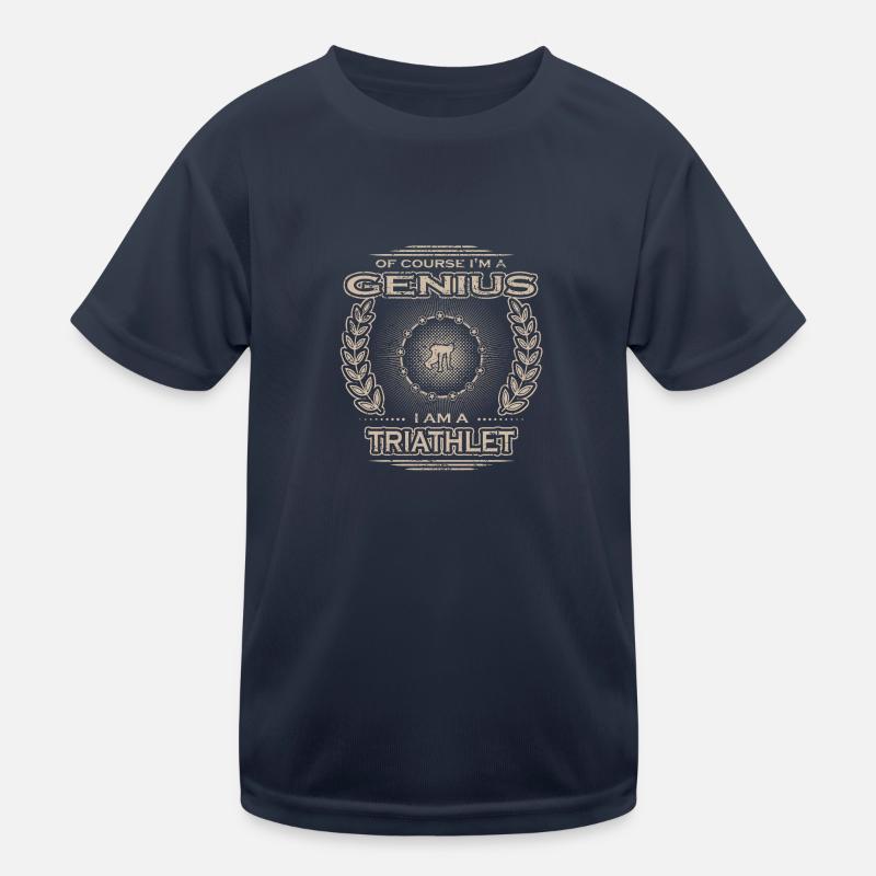 yes i am a genius gift TRIATHLET Kinder Funktions-T-Shirt