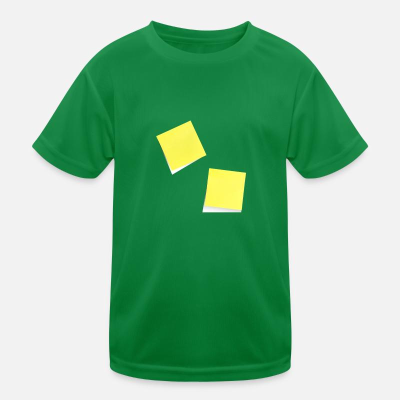gelber Notizzettel , Klebezettel , sticky note Kinder Funktions-T-Shirt