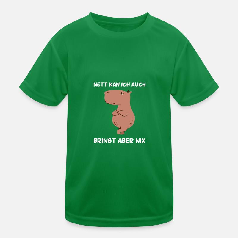 Nett kann ich auch Wasserschwein Capybara Kinder Funktions-T-Shirt