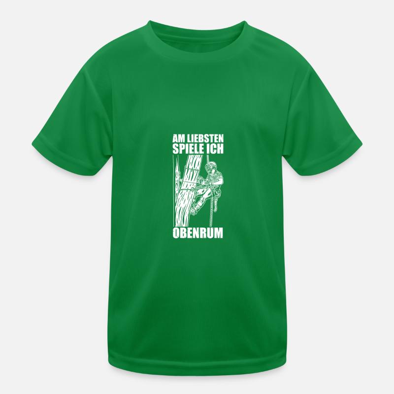 Obenrum Holzfäller Waldarbeiter Forstwirt Kinder Funktions-T-Shirt