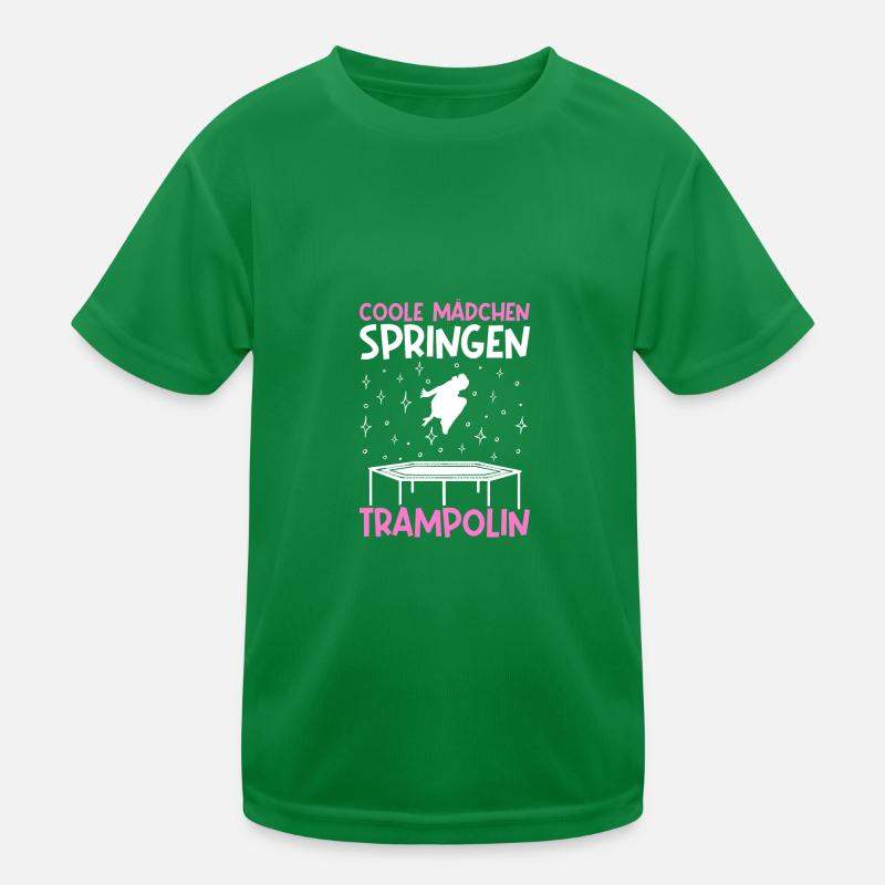 Coole Mädchen Trampolinspringerin Trampolin Kinder Funktions-T-Shirt