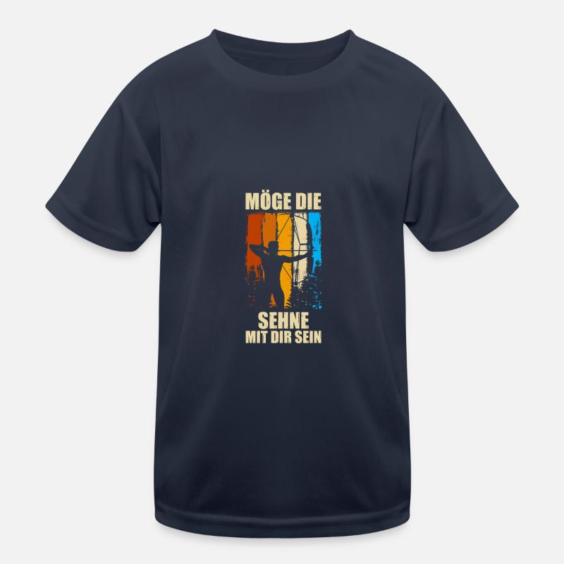Möge die Sehne Bogen Bogenschießen Bogenschütze Kinder Funktions-T-Shirt