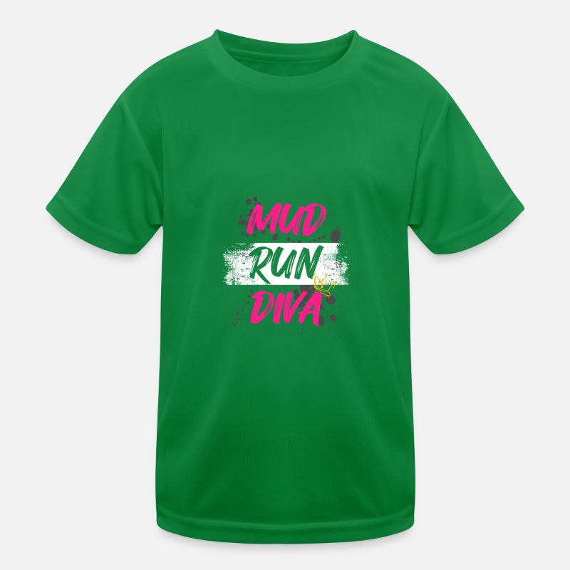 Mud Run Diva Schlammlauf Muddy Race Kids Functional T-Shirt