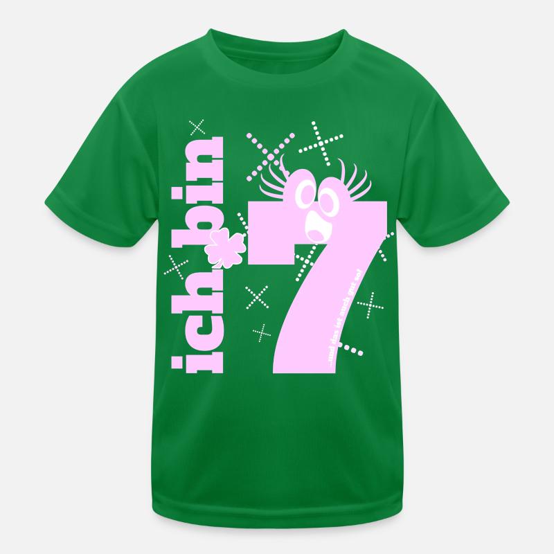 Ich bin 7 - Siebter Geburtstag Kinder Funktions-T-Shirt