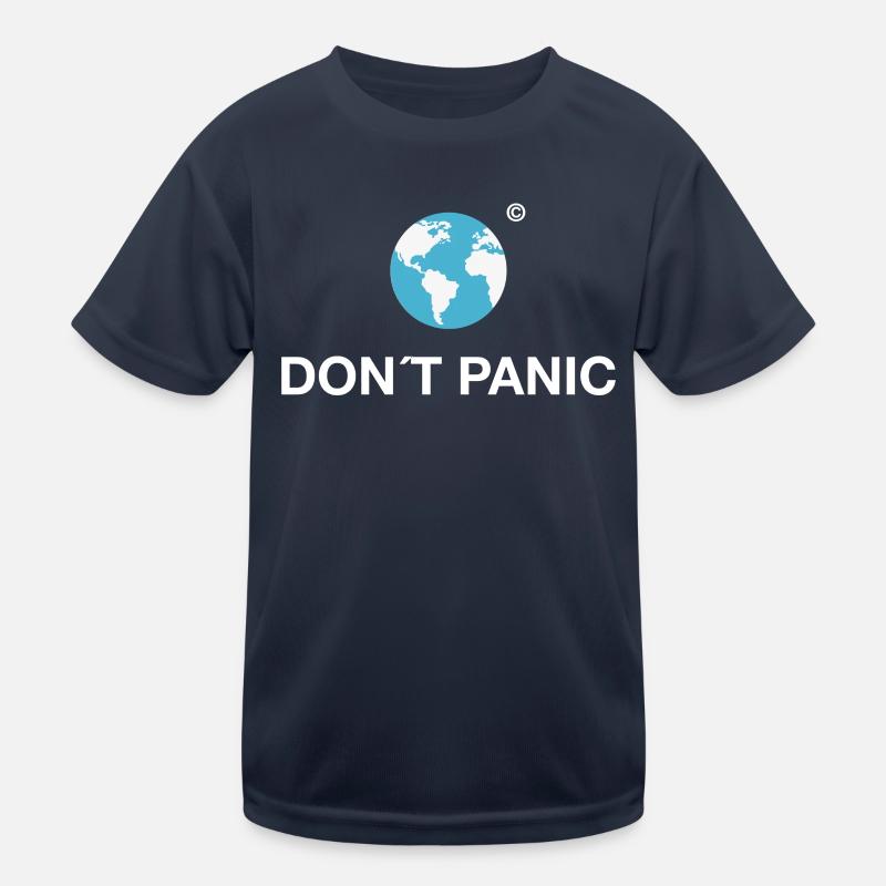 dont panic Erde planet Anhalter Galaxis klimawande Kinder Funktions-T-Shirt