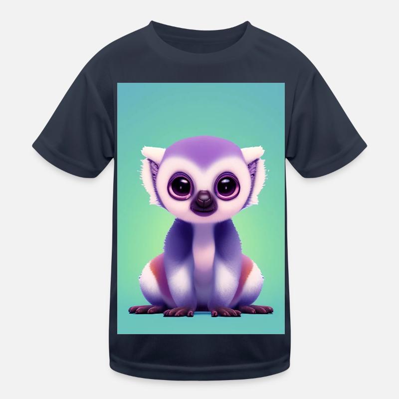 Lemur Affe Kinder Funktions-T-Shirt
