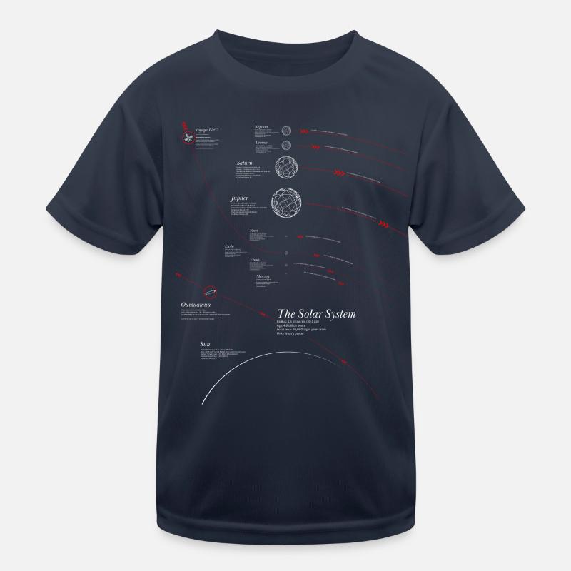 Solar System Infografik Kinder Funktions-T-Shirt