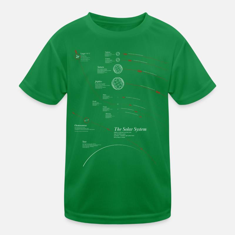 Solar System Infographic Kids Functional T-Shirt
