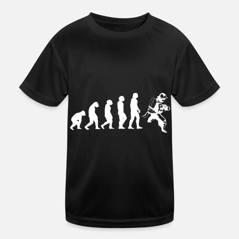 Evolution Feuerwehrmann Kinder Funktions-T-Shirt