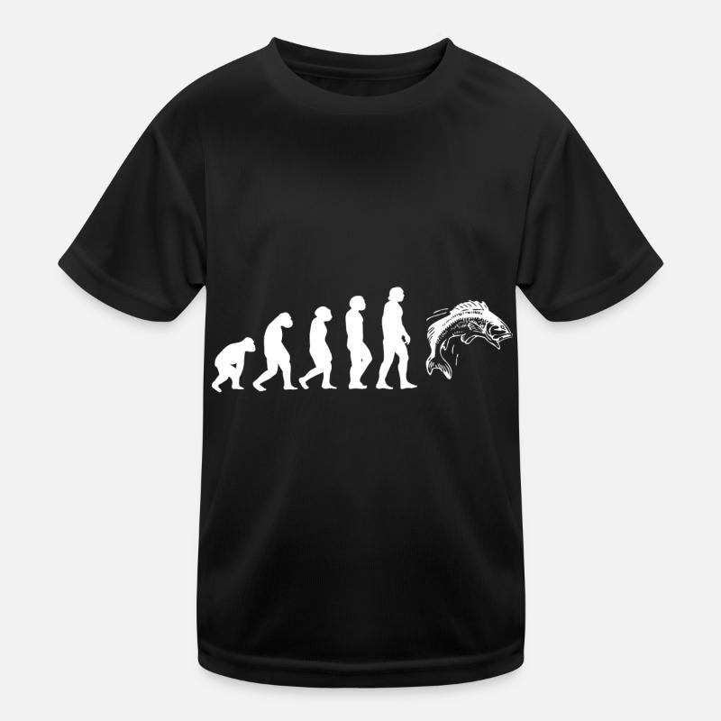 Evolution Forellen Angler Kinder Funktions-T-Shirt