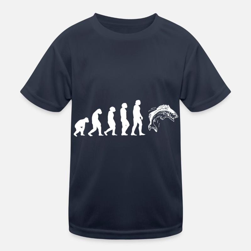 Evolution Forellen Angler Kinder Funktions-T-Shirt