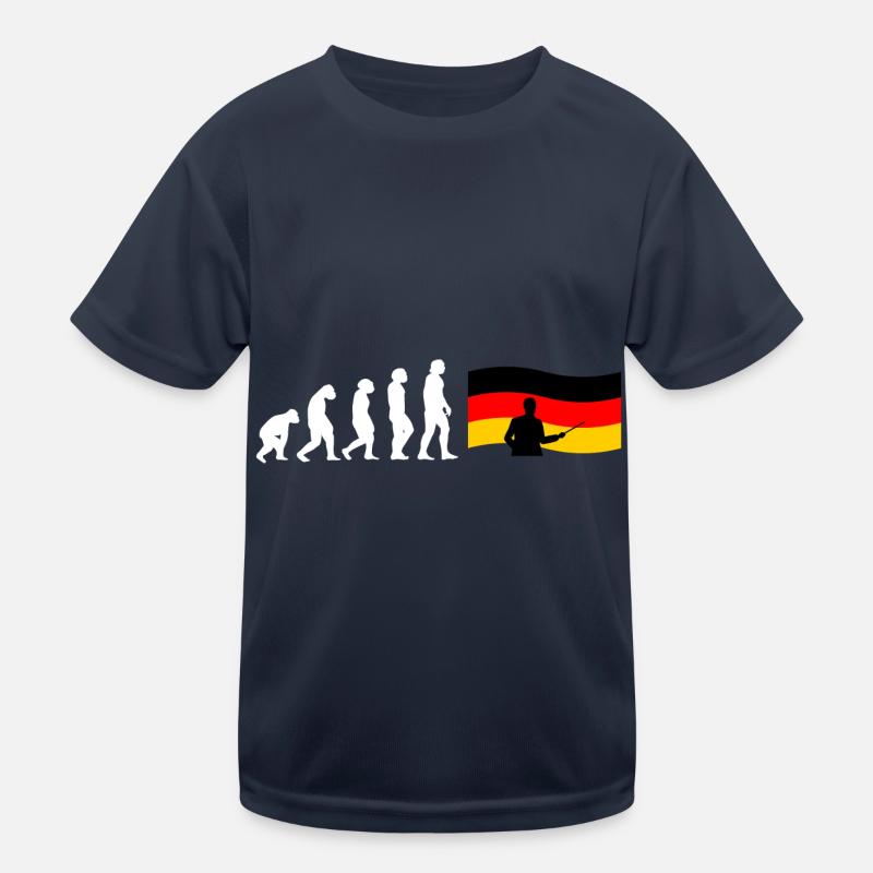 Evolution Deutschlehrer - Kinder Funktions-T-Shirt - Navy