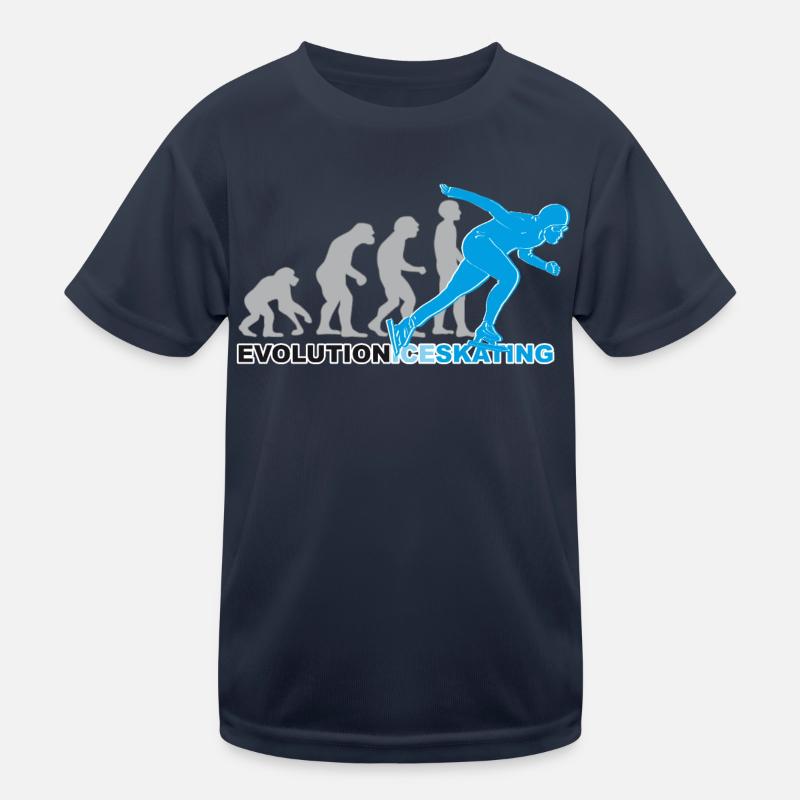 Evolution ice skating, Schlittschuh, Eislaufen Kinder Funktions-T-Shirt