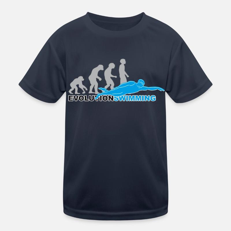 évolution nager, nager, nager, nageur T-shirt sport Enfant