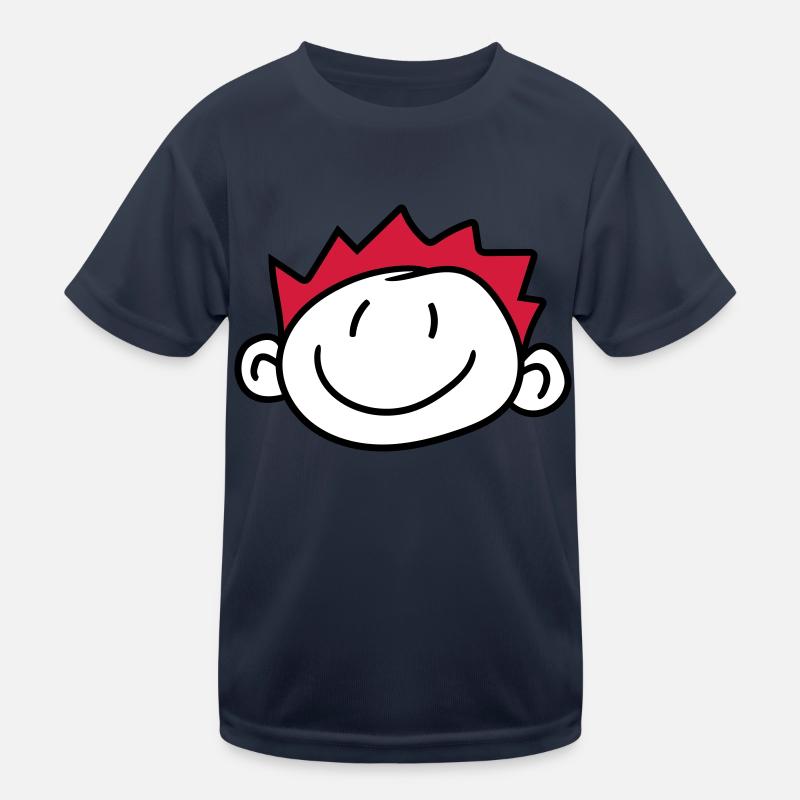 face head child painted scribble comic cartoon jun Kids Functional T-Shirt