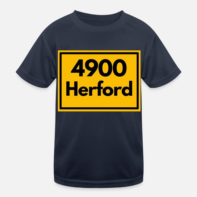 Panneau de lieu - puis rétro ancien code postal 4900 Herford T-shirt sport Enfant