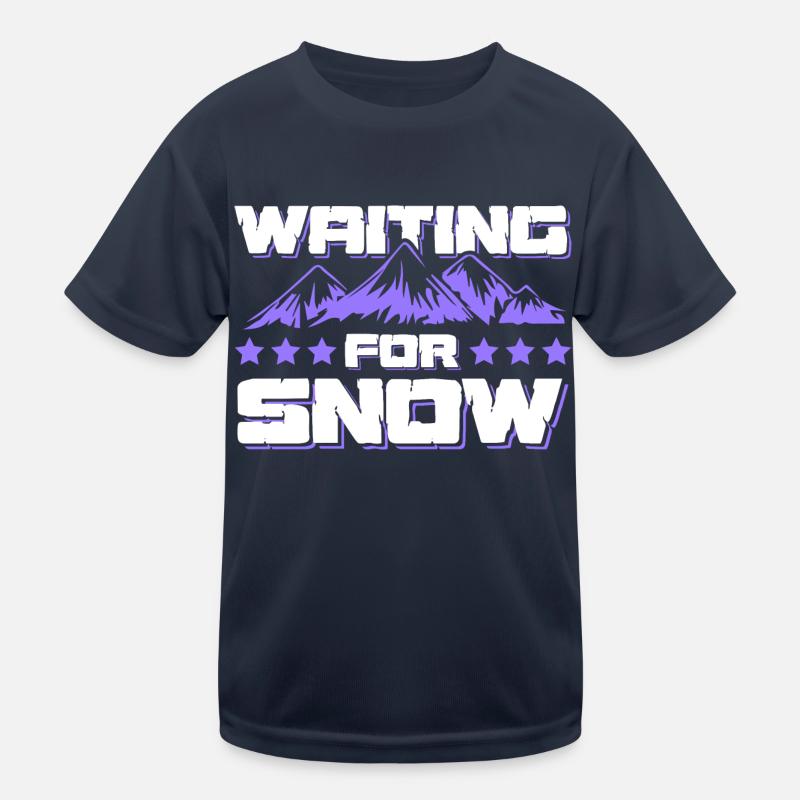 Schnee snow ski Kinder Funktions-T-Shirt