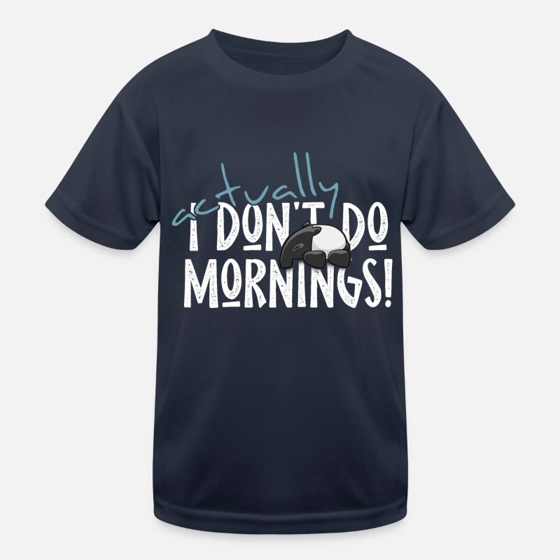 Actually I Don't Do Mornings Lässiger Tapir Kinder Funktions-T-Shirt