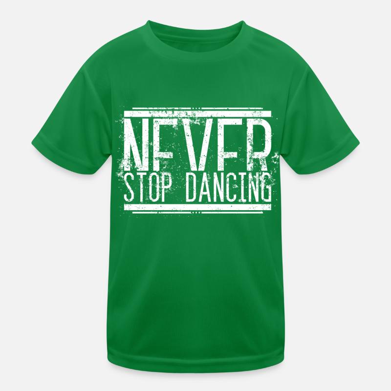 Never Stop Dancing Alt Weiss 001 AllroundDesigns Kinder Funktions-T-Shirt