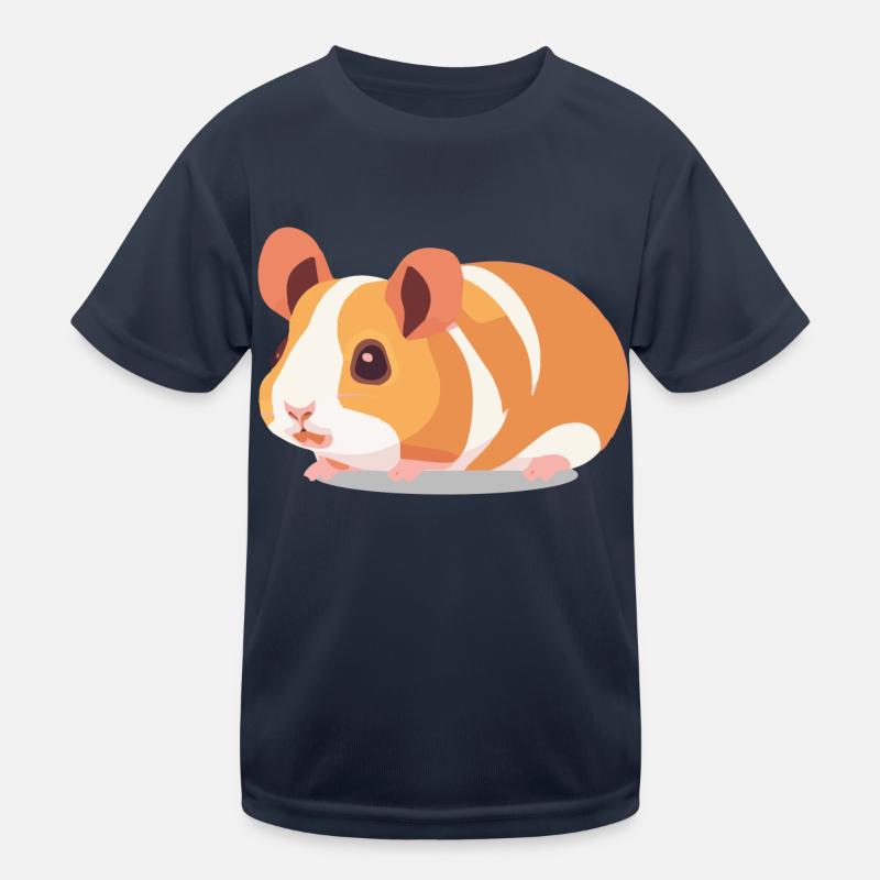 Cochon d’Inde Mignon Marron Blanc T-shirt sport Enfant