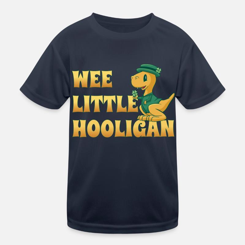 Wee Lil Hooligan liebt Dinosaurier St. Patrick Day Kinder Funktions-T-Shirt