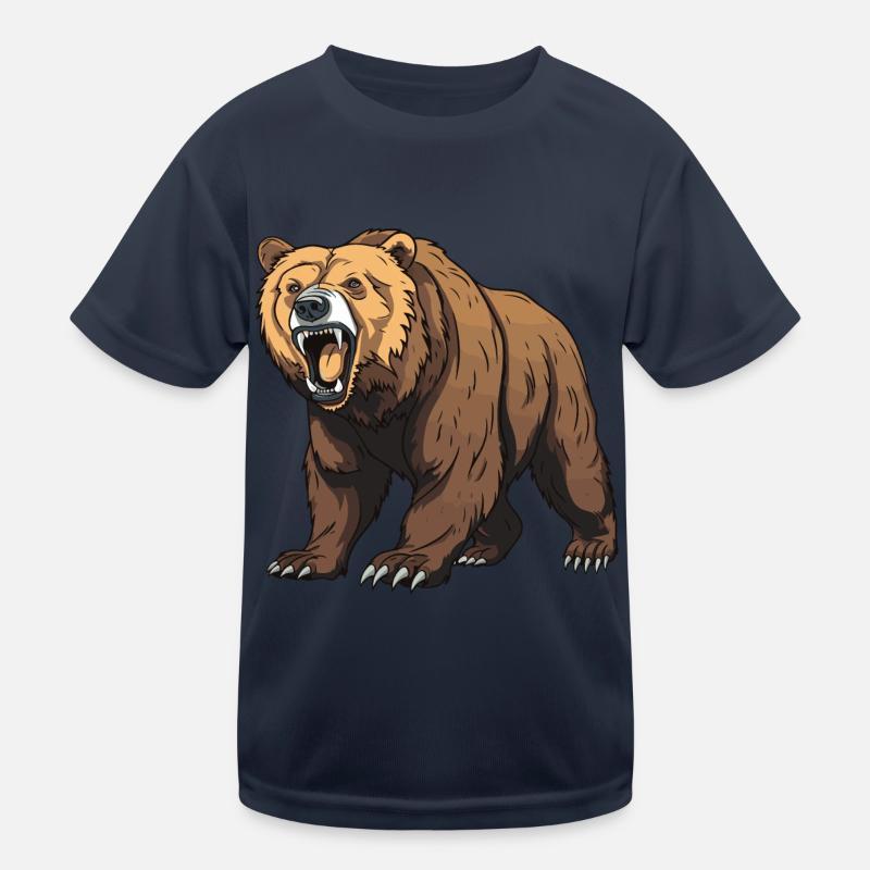 Bär Tier Kinder Funktions-T-Shirt