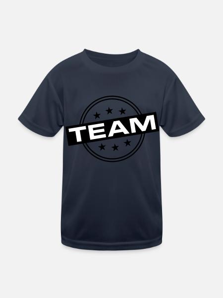 Team - Kinder Funktions-T-Shirt - Navy