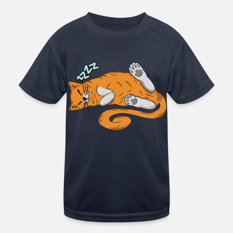 Chat Sleeping Sleeping Shirt Nap T-shirt sport Enfant
