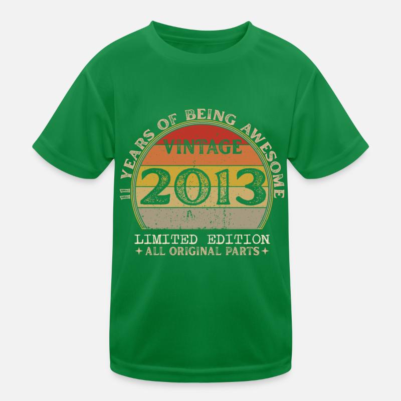 Né en 2013 - Vintage 2013 Anniversaire Rétro T-shirt sport Enfant