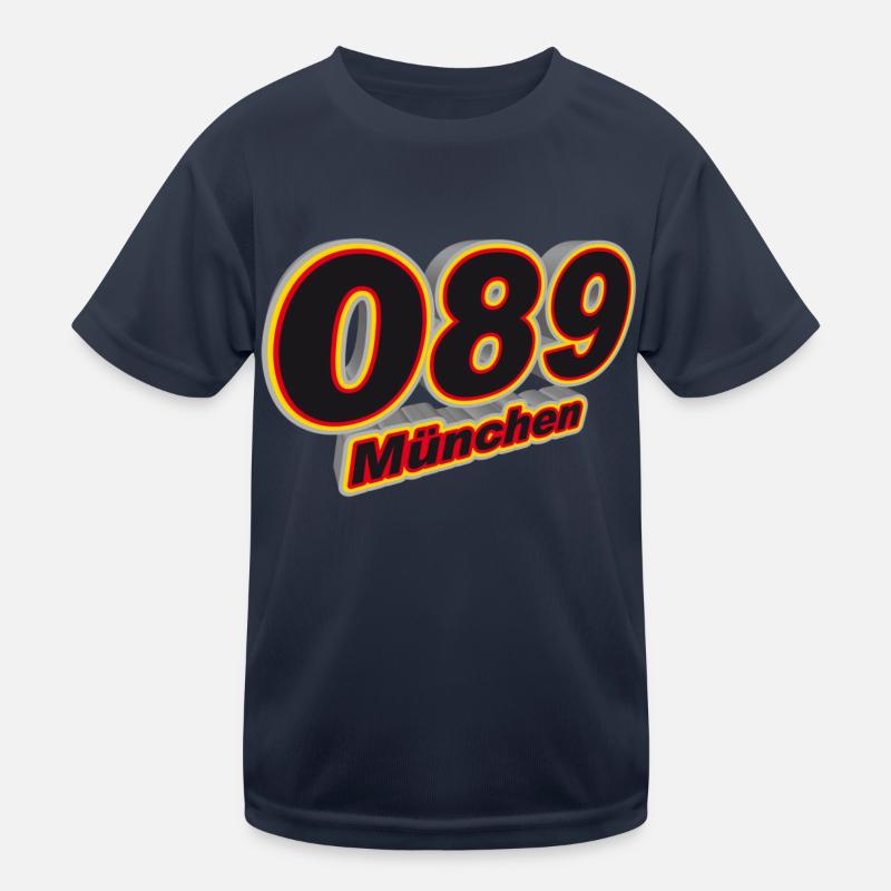 089 Muenchen Kinder Funktions-T-Shirt
