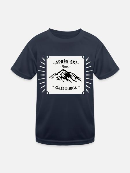 Après-Ski Obergurgl - Kinder Funktions-T-Shirt - Navy