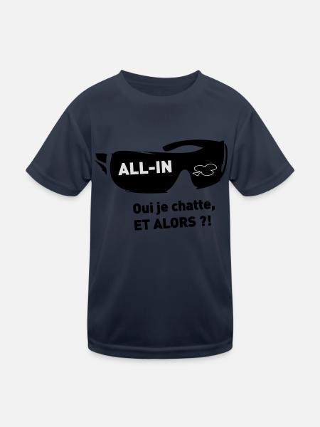 Möglichkeit - Kinder Funktions-T-Shirt - Navy - Vorne