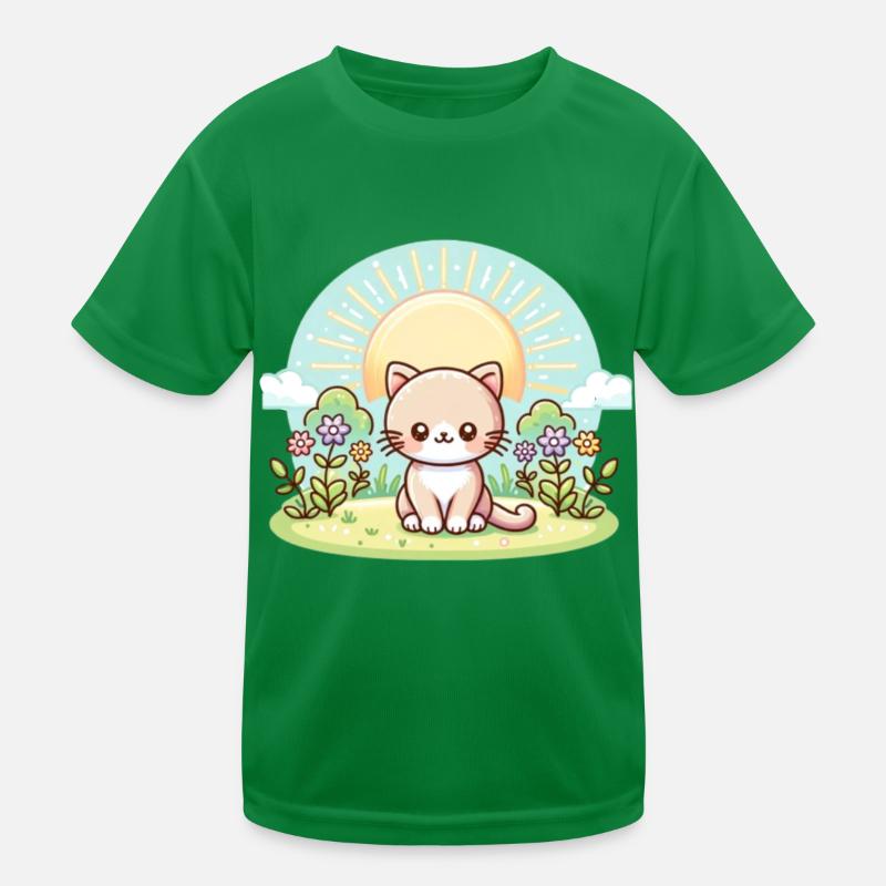 chat mignon T-shirt sport Enfant