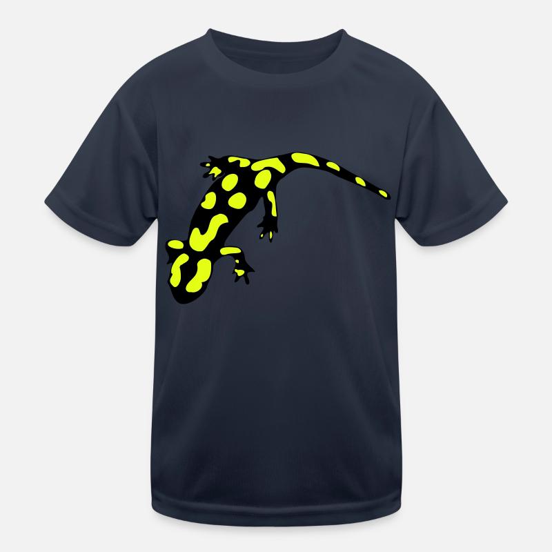 Feuersalamander (ital.) - Kinder Funktions-T-Shirt - Navy